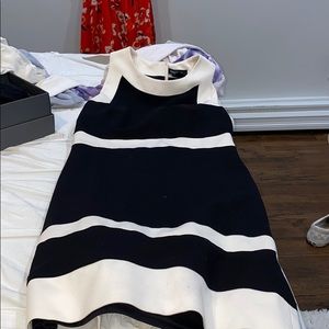 black and white dress